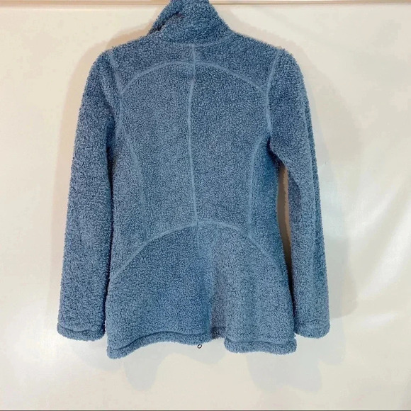 Athleta Blue Teddy Fleece Full Zip Jacket Size Small - Picture 2 of 8